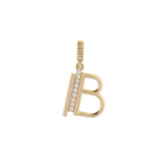 Alpha Edge Letter "B" Charm - Main Img