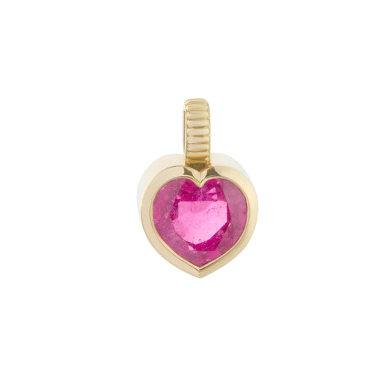Pink Tourmaline Coup De Coeur Heart Charm - Main Img