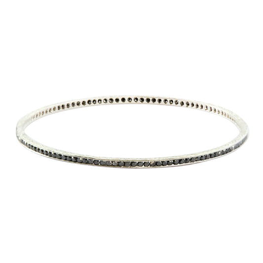 Black Diamond Channel Set Bangle - Main Img