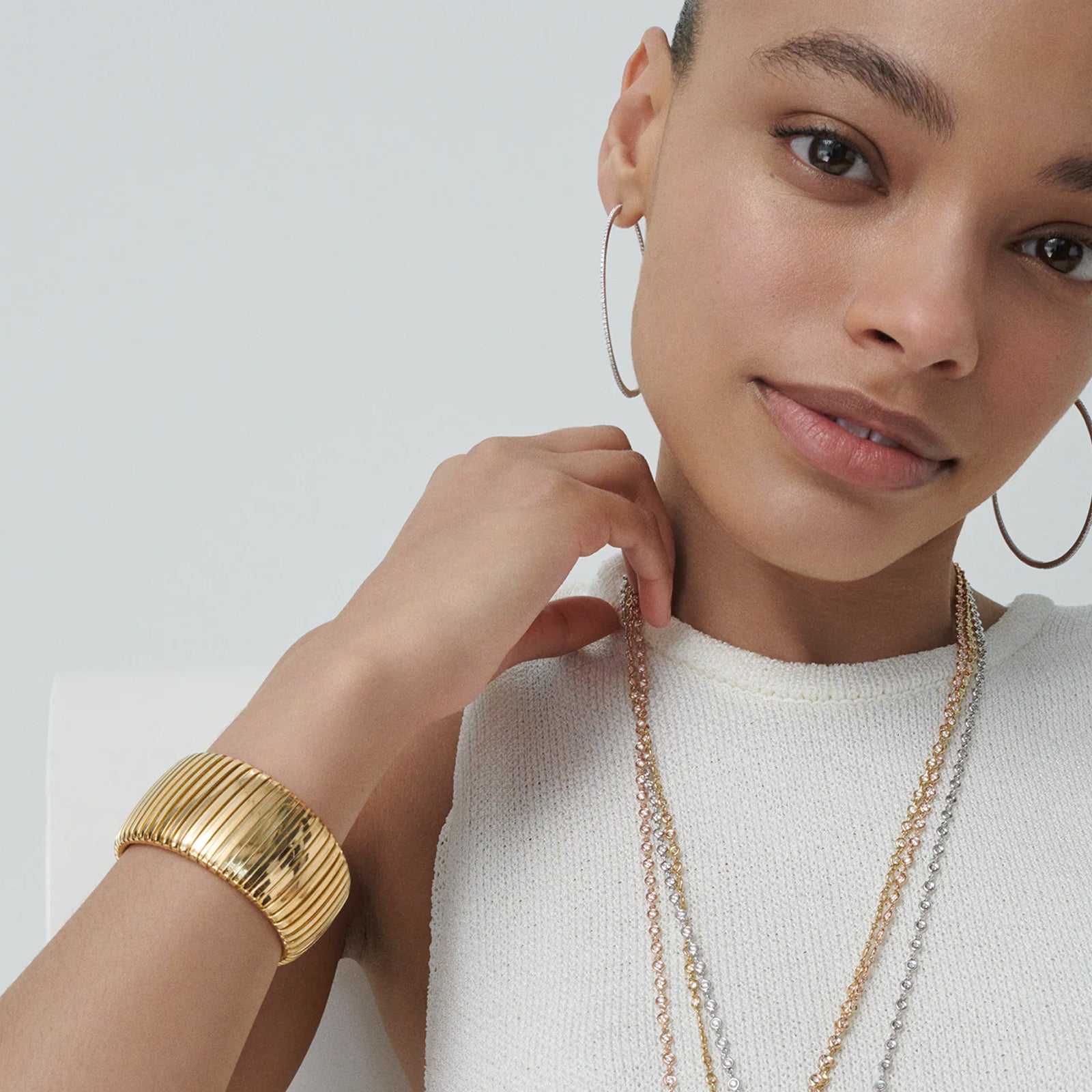 Petite Wide Flat Golden Cuff