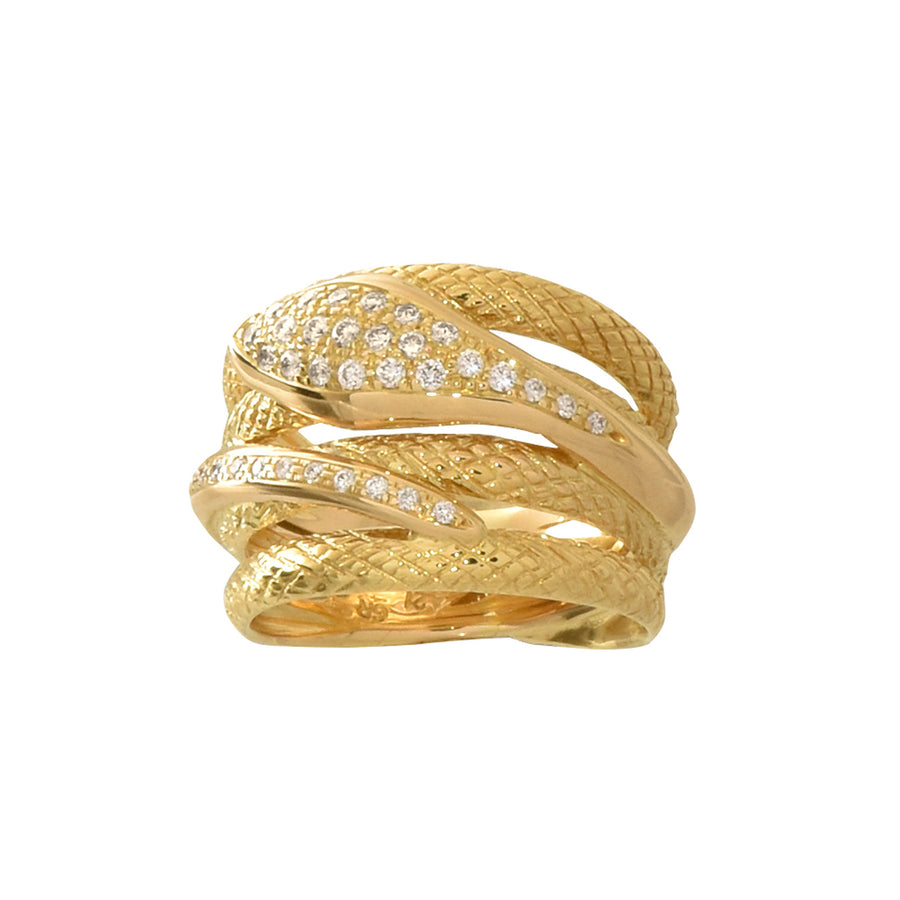 Lalaounis Snake Animal Kingdom Ring - Diamond - Rings - Broken English Jewelry front view