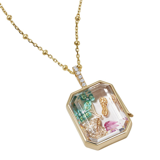Baguette Gold Locket