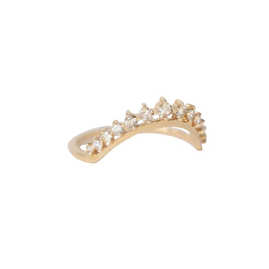 Diamond Big Crown Ring - Main Img