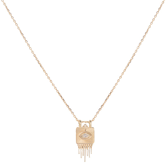 Fringe Plate Necklace - Main Img