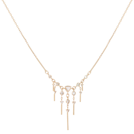 Triangle and Dangle Chain Necklace - Main Img