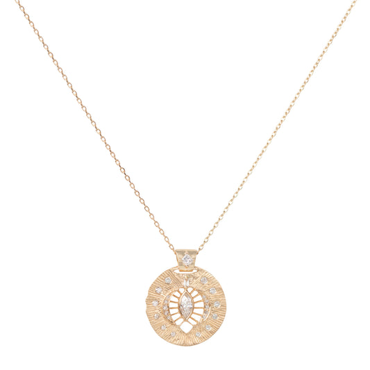 Diamond Open Heart Chain Necklace - Main Img