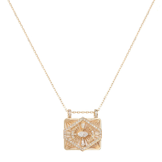 Moon Pendant Necklace - Main Img