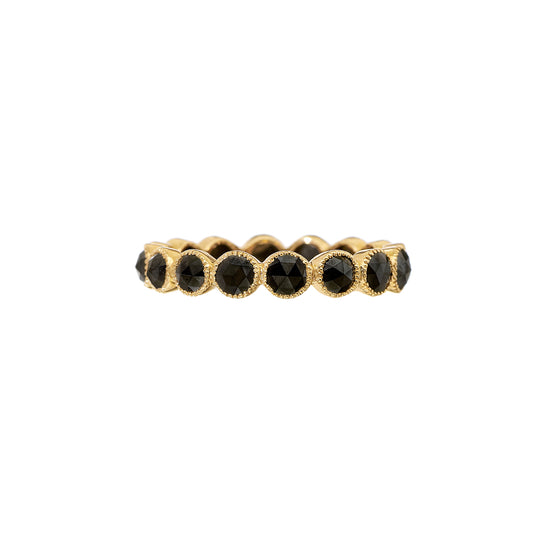 Rose Cut Black Diamond Grace Band Ring - Main Img