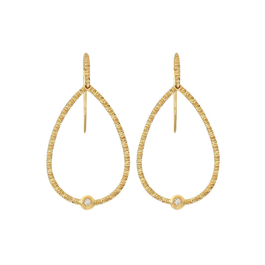 Diamond Nubia Coil Pear Shape Earrings - Main Img
