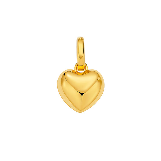 Gold Puffy Heart Pendant