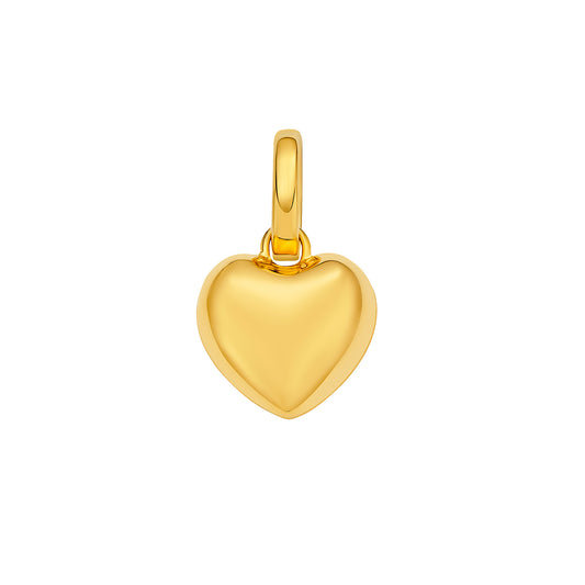 Gold Puffy Heart Pendant - Main Img