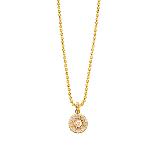 Swirl Mandala Pendant - Pink