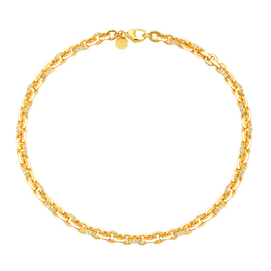 16" Hammered Link Necklace - Main Img