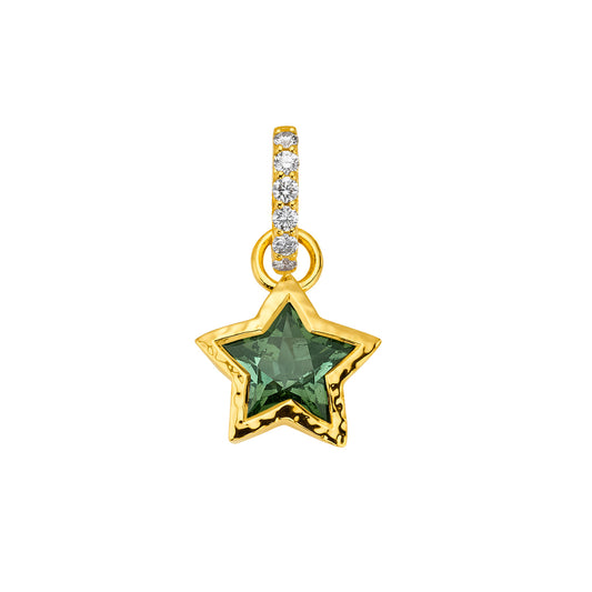 Star Pendant - Green Tourmaline and Diamond - Main Img