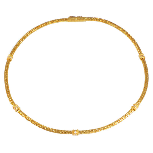 Diamond Hand Woven Necklace - Main Img