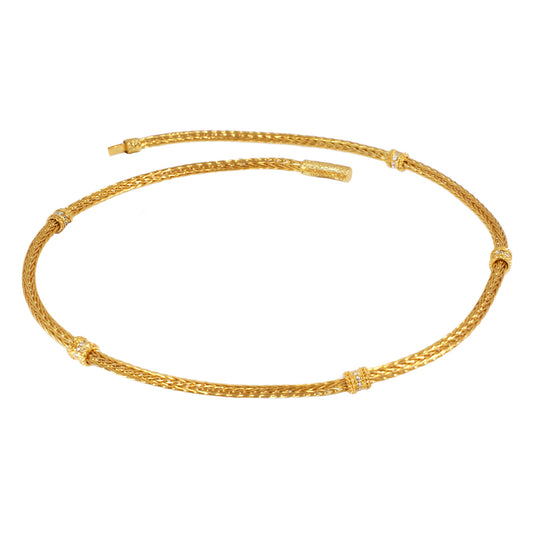 Diamond Hand Woven Necklace