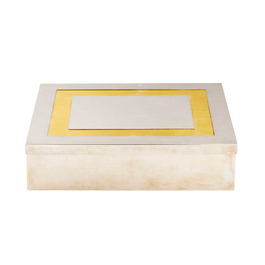 Vintage Italian Decorative Chrome Box - Main Img