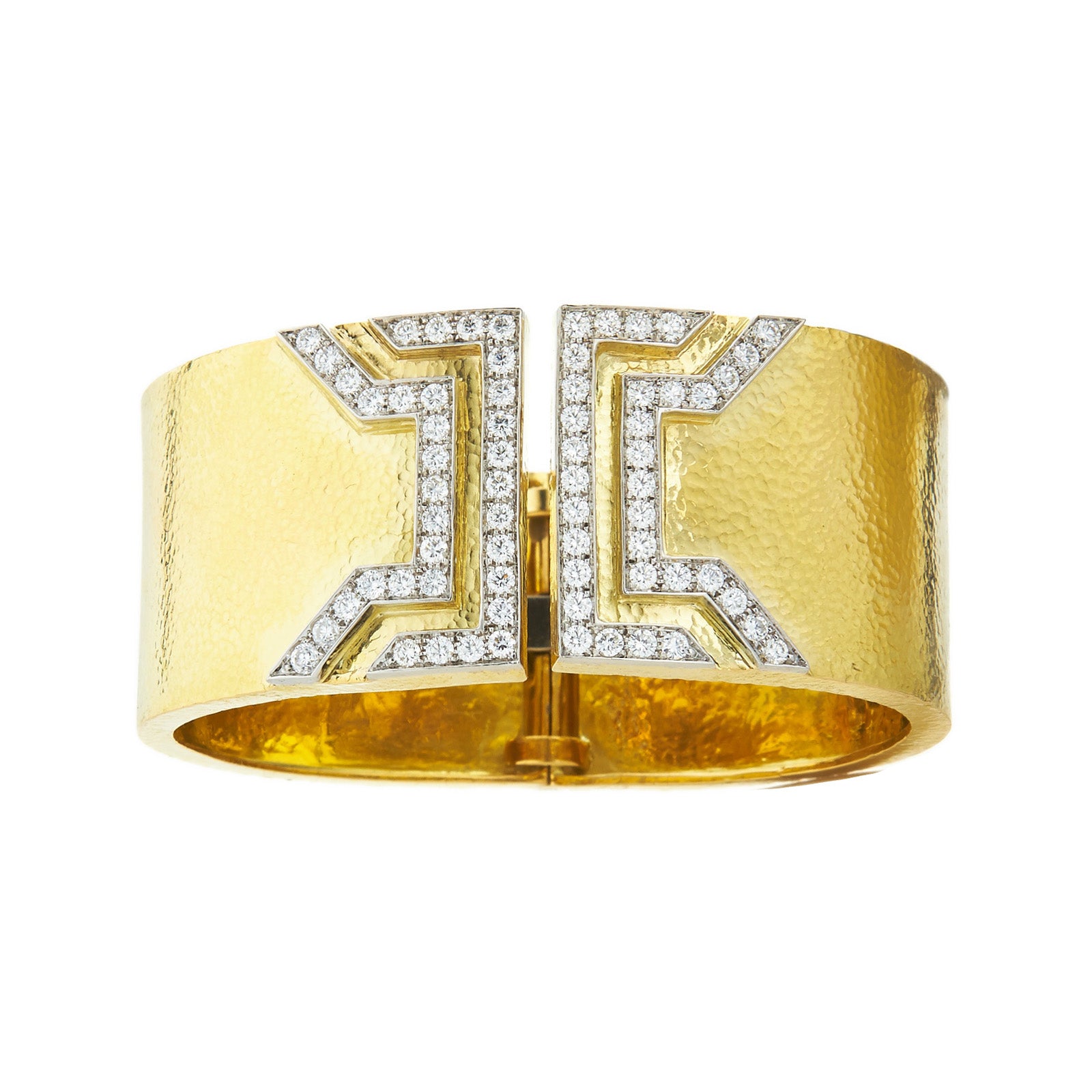 BRUSHED GOLD DIAMOND CUFF - THE COLLECTION - NEW YORK