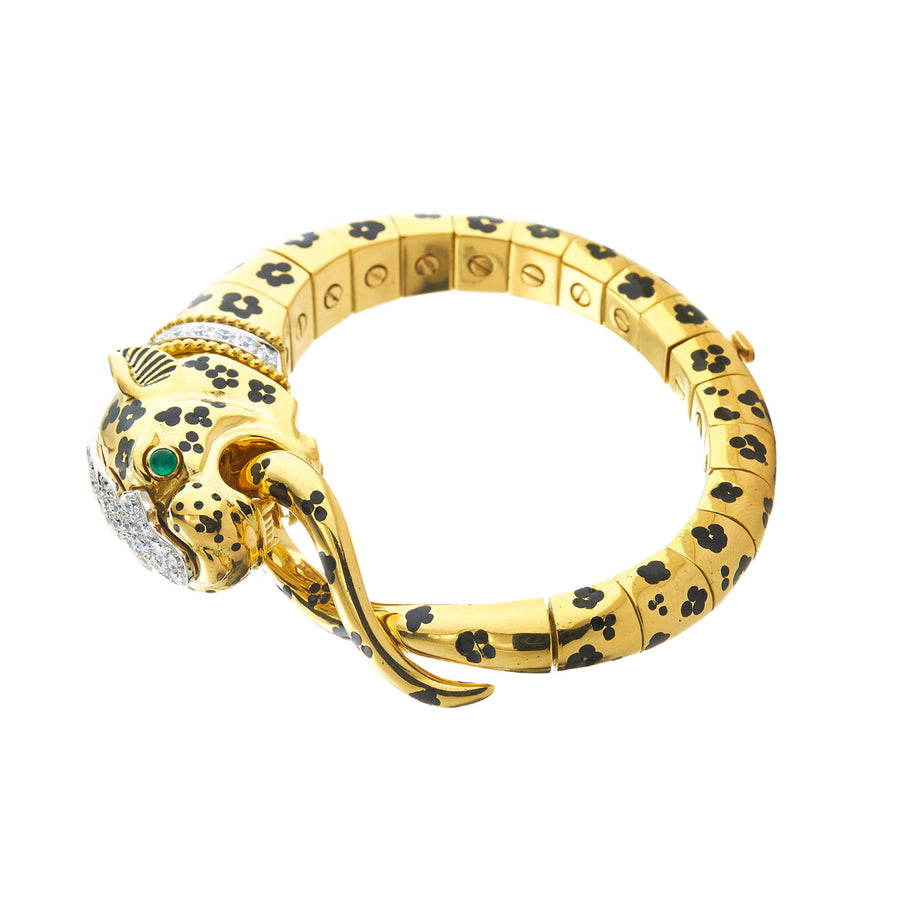 David Webb Leopard Kingdom Bracelet - Bracelets - Broken English Jewelry side view