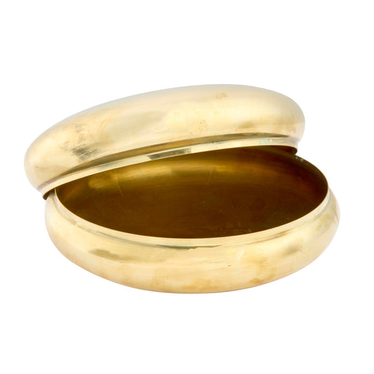 Italian Polished Brass Curved Lidded Box