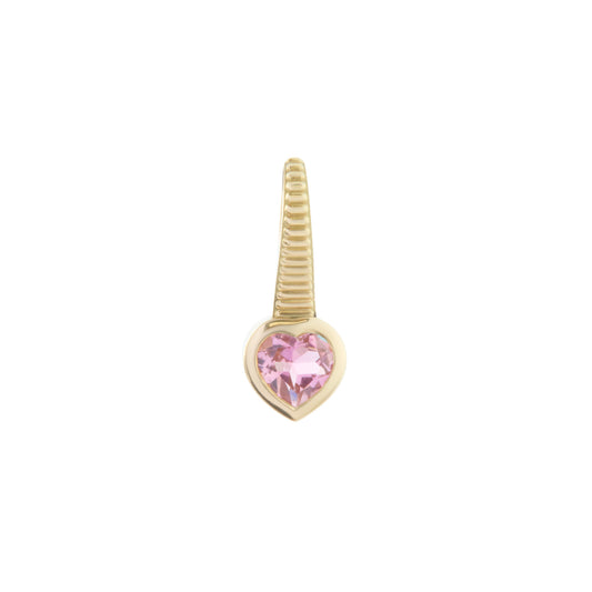 Pink Tourmaline Coup de Coeur Sleeper Earring - Main Img