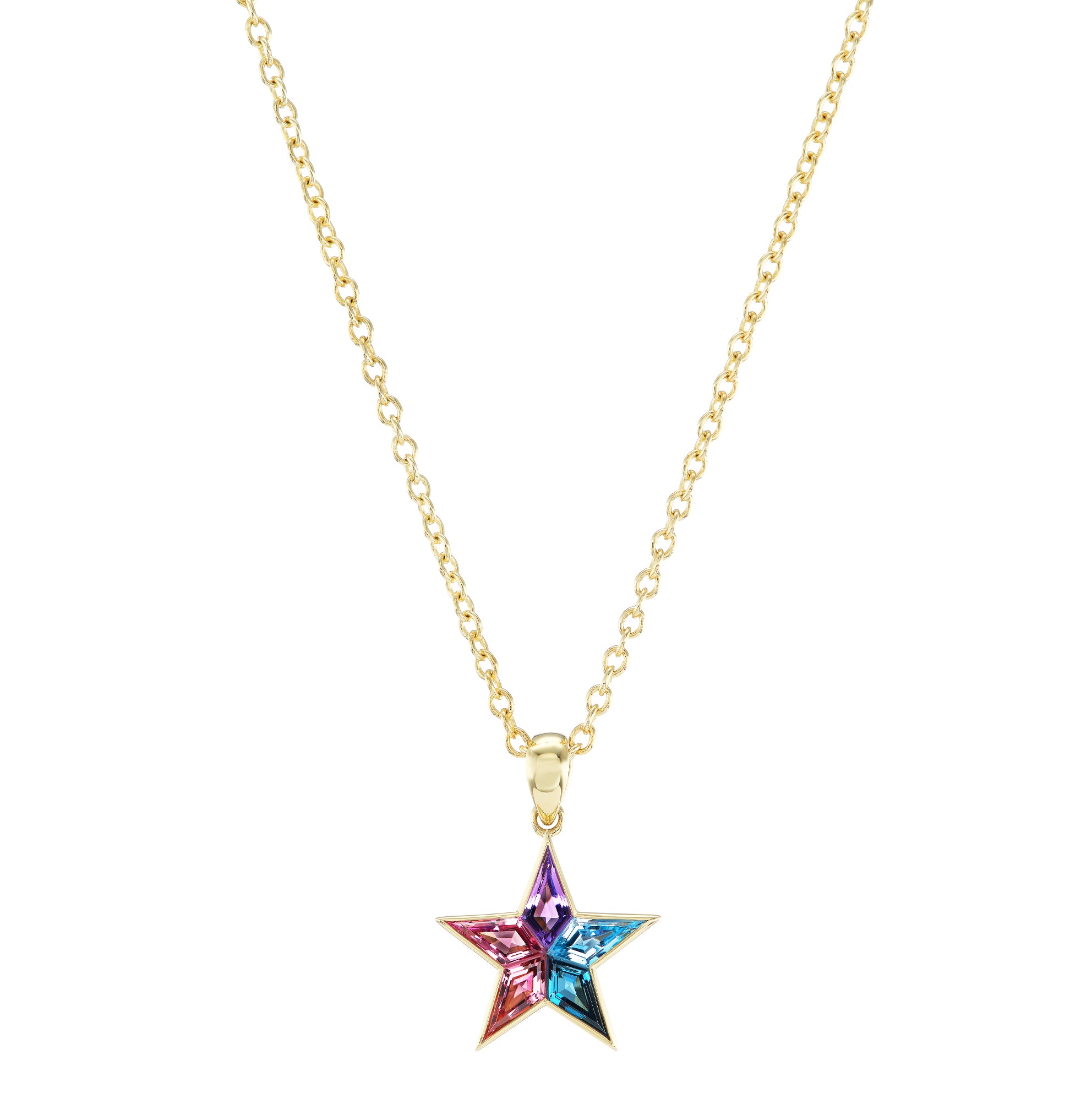 Pink Tourmaline Star Necklace