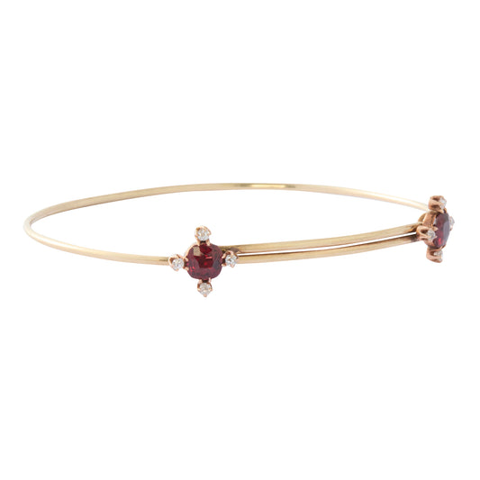 Victorian Slide Bracelet with Garnet and Diamond