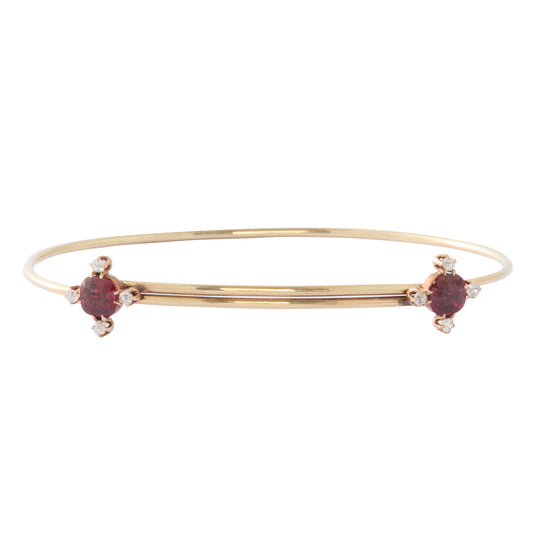 Victorian Slide Bracelet with Garnet and Diamond - Main Img