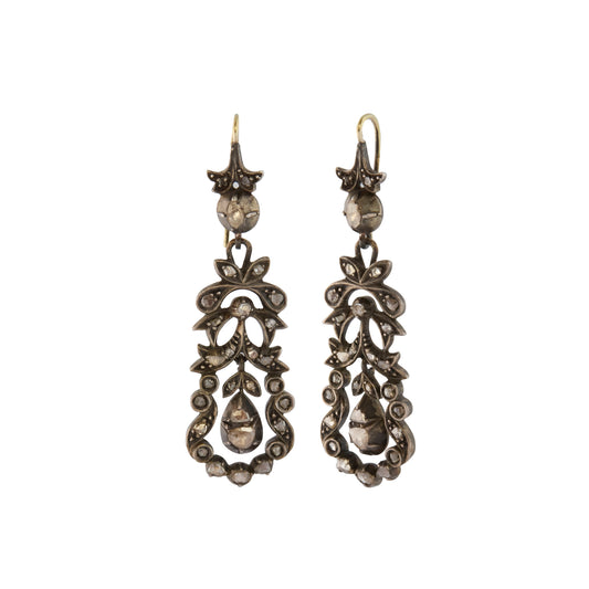 Rosecut Diamond Georgian Earrings - Main Img