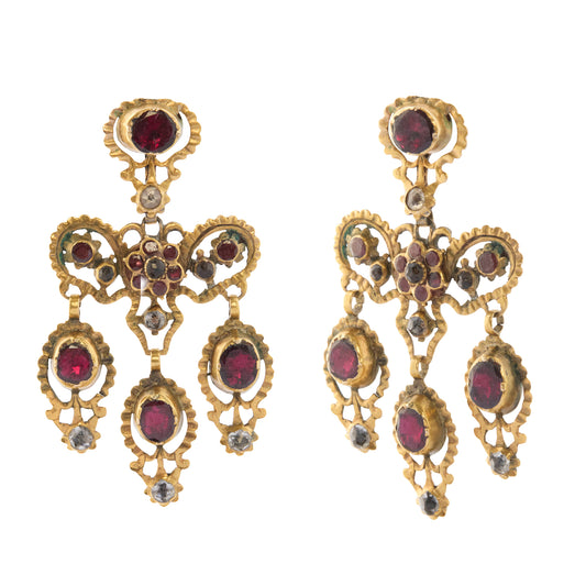 Garnet Iberian Earrings - Main Img