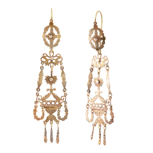 Georgian Sicilian Drop Earrings - Main Img