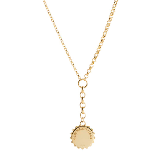 Diamond New Beginnings Compass Mixed Belcher Necklace