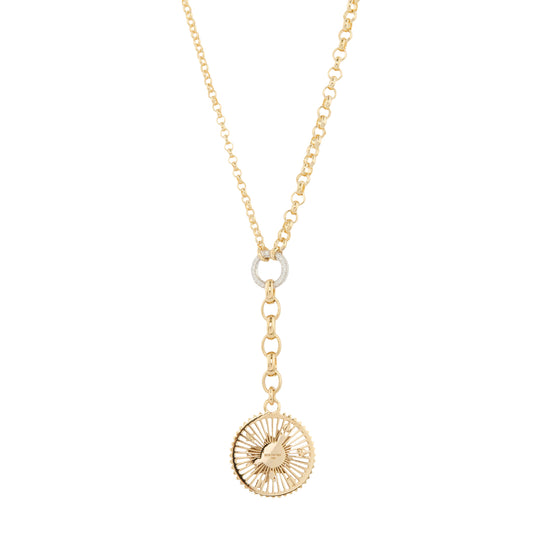 Diamond Blossoms Small Mixed Belcher Necklace
