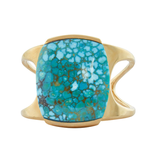 Kingman Turquoise Frizzle Crisp Cuff - Main Img