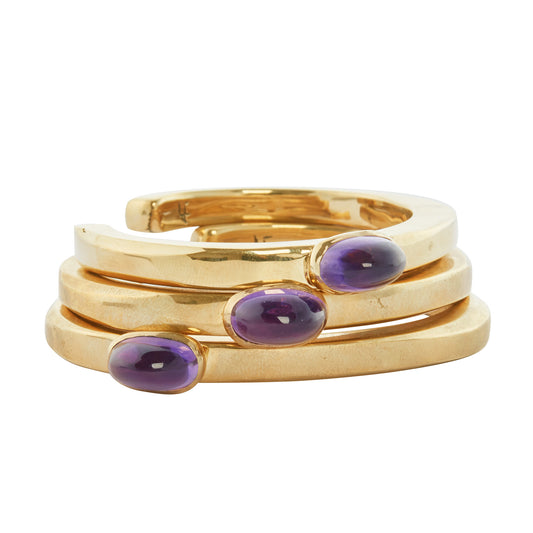 Amethyst Side Bangle
