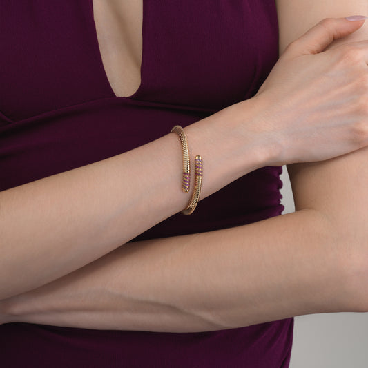 Tri Tubogas Sapphire Bracelet