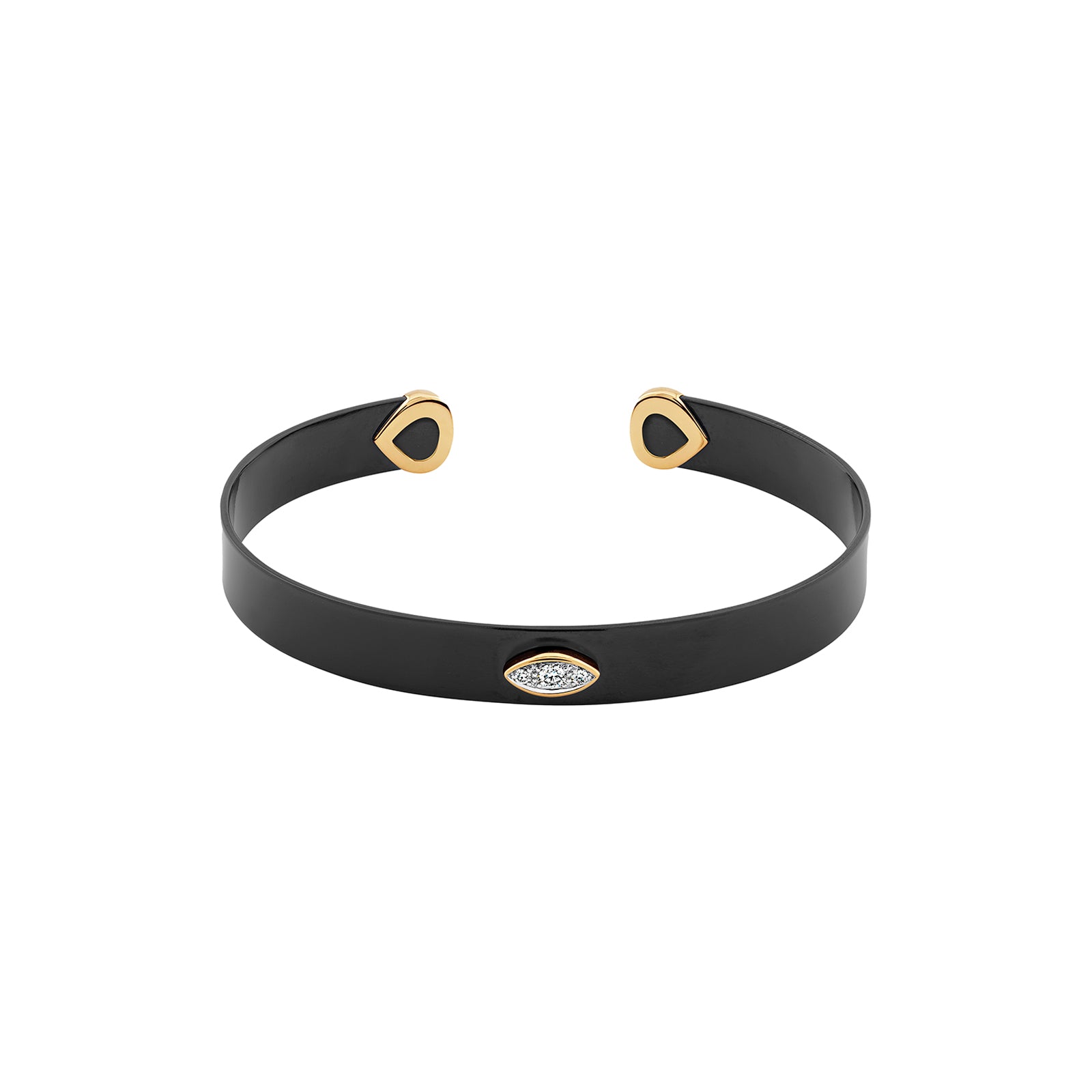 Medium Pave Diamond Luna Bangle
