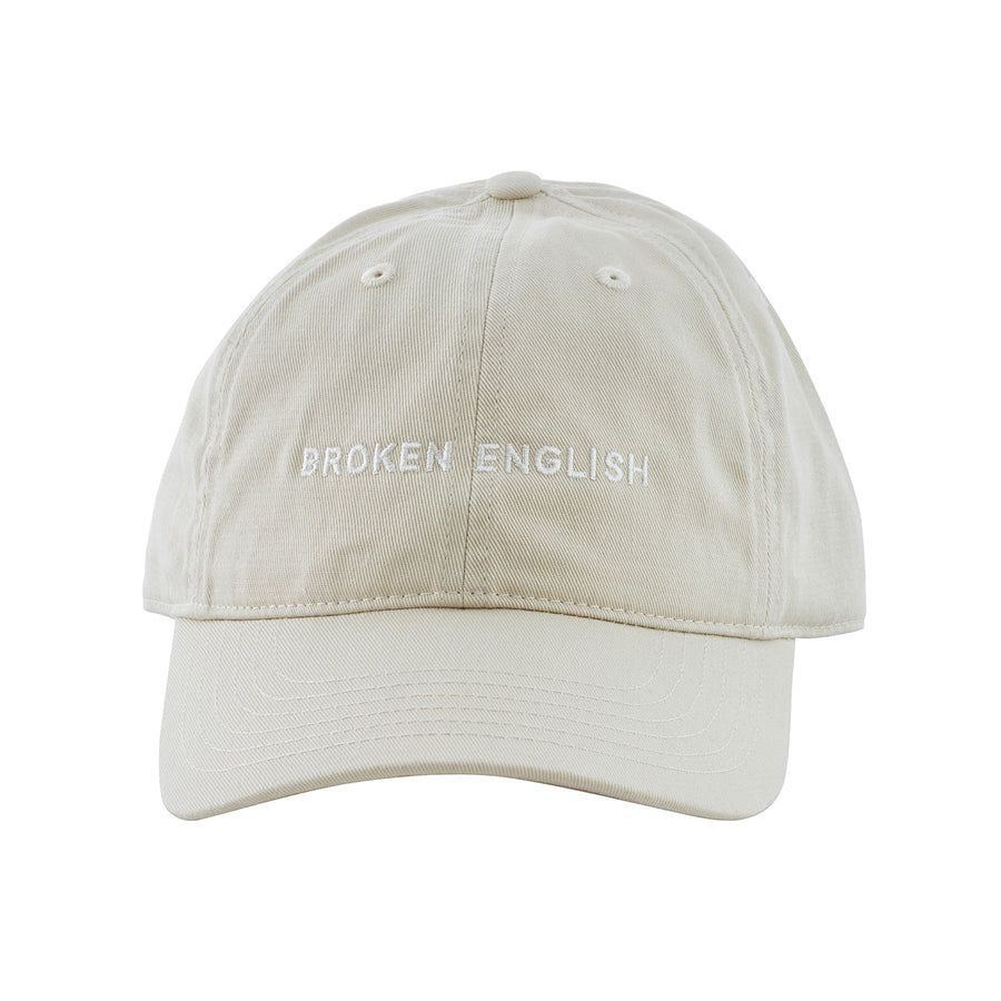 BE Accessories Creme Embroidered Hat - Accessories - Broken English Jewelry front