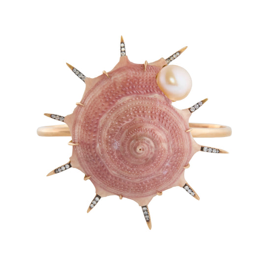 Diamond, Pearl and Sun Shell Bracelet - Main Img