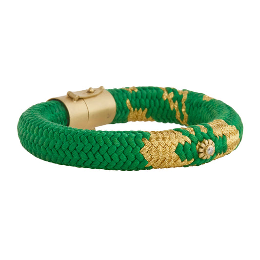 Diamond Green Japanese Kumihimo Cord Bracelet