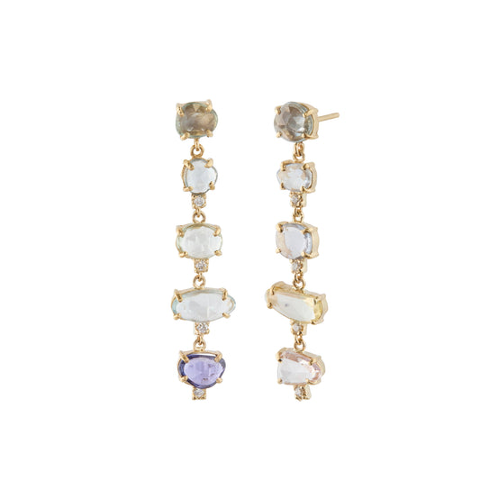 Diamond and Sapphire Galaxy Earrings - Main Img