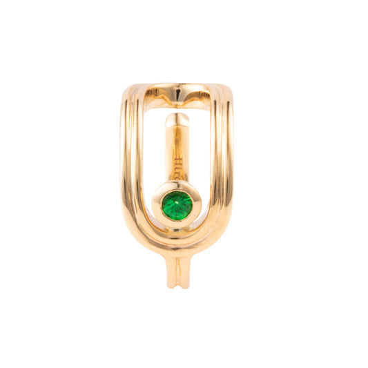 Green Garnet Oblong Ear Cuff - Main Img