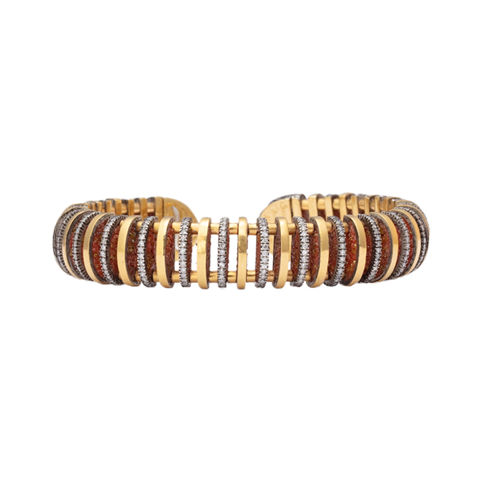 Sevan Bıçakçı Accordian Micro Mosaic Slice Cuff - Bracelets - Broken English Jewelry