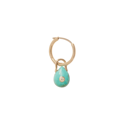 Orso Hoop - Turquoise and Diamond - Main Img