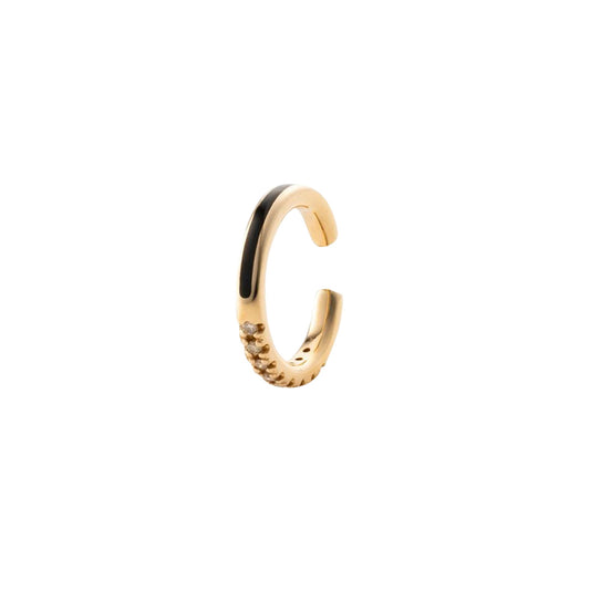 Bird of Paradise Ear Cuff - Jet Black - Main Img