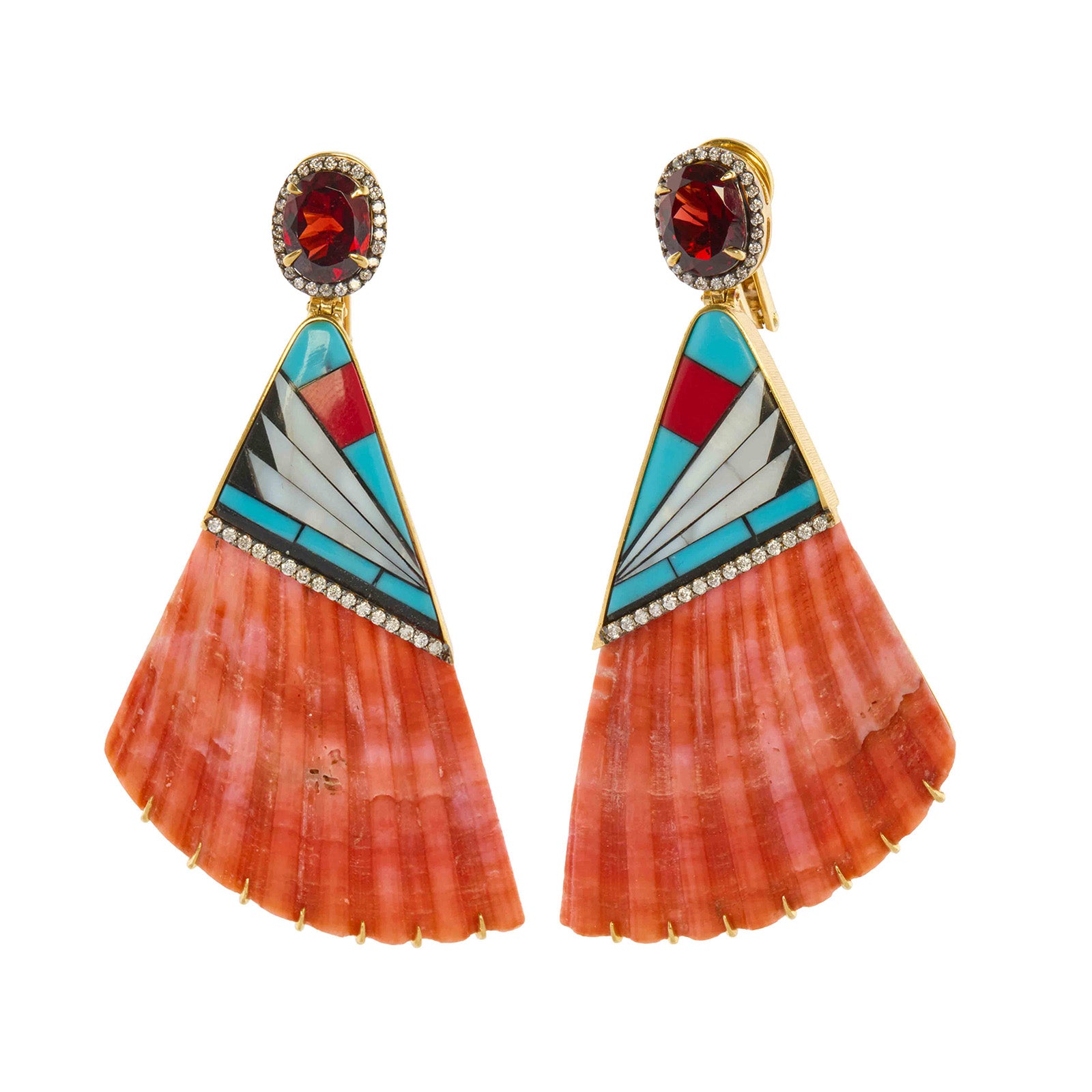 Silvia Furmanovich Micromosaic Shell Earrings - Earrings - Broken English Jewelry