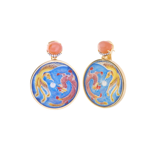 Rainbow Print Triolite Earrings - Main Img