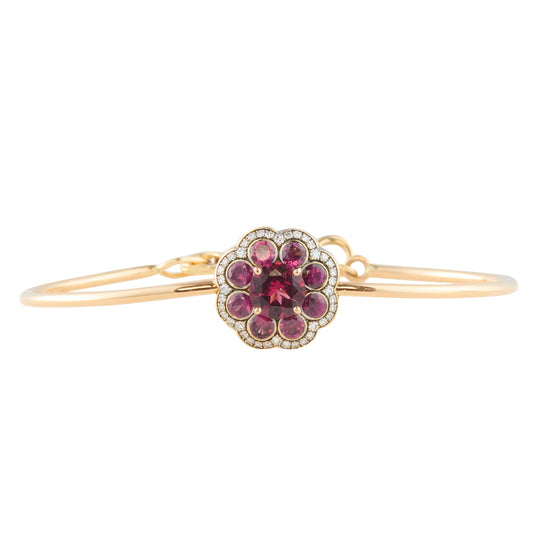 Beirut Bracelet - 15mm Rhodolite and Diamond - Main Img