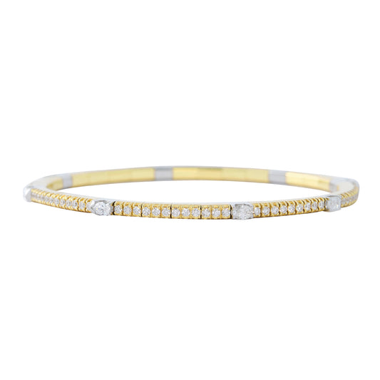 Multishape Diamond Beach Extensible Tennis Bracelet - Main Img