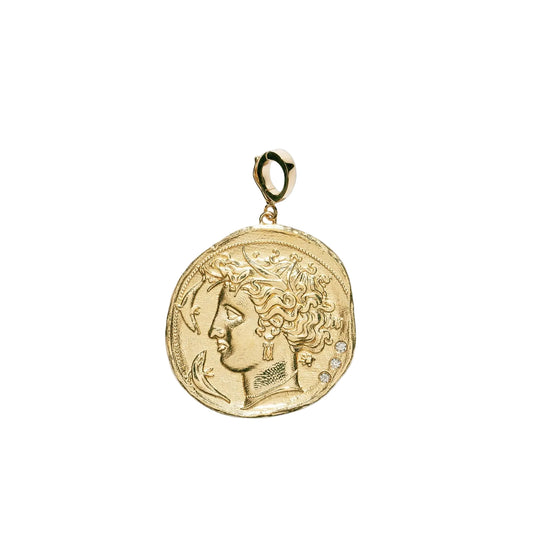 Large Goddess Coin Charm - Main Img